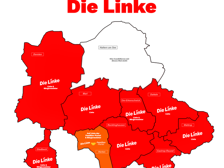 Karte der Kandidaturen im Kreis
