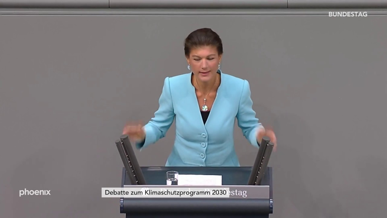 Sahra Wagenknecht zur Klimaschutzdebatte im Bundestag (26.09.19)